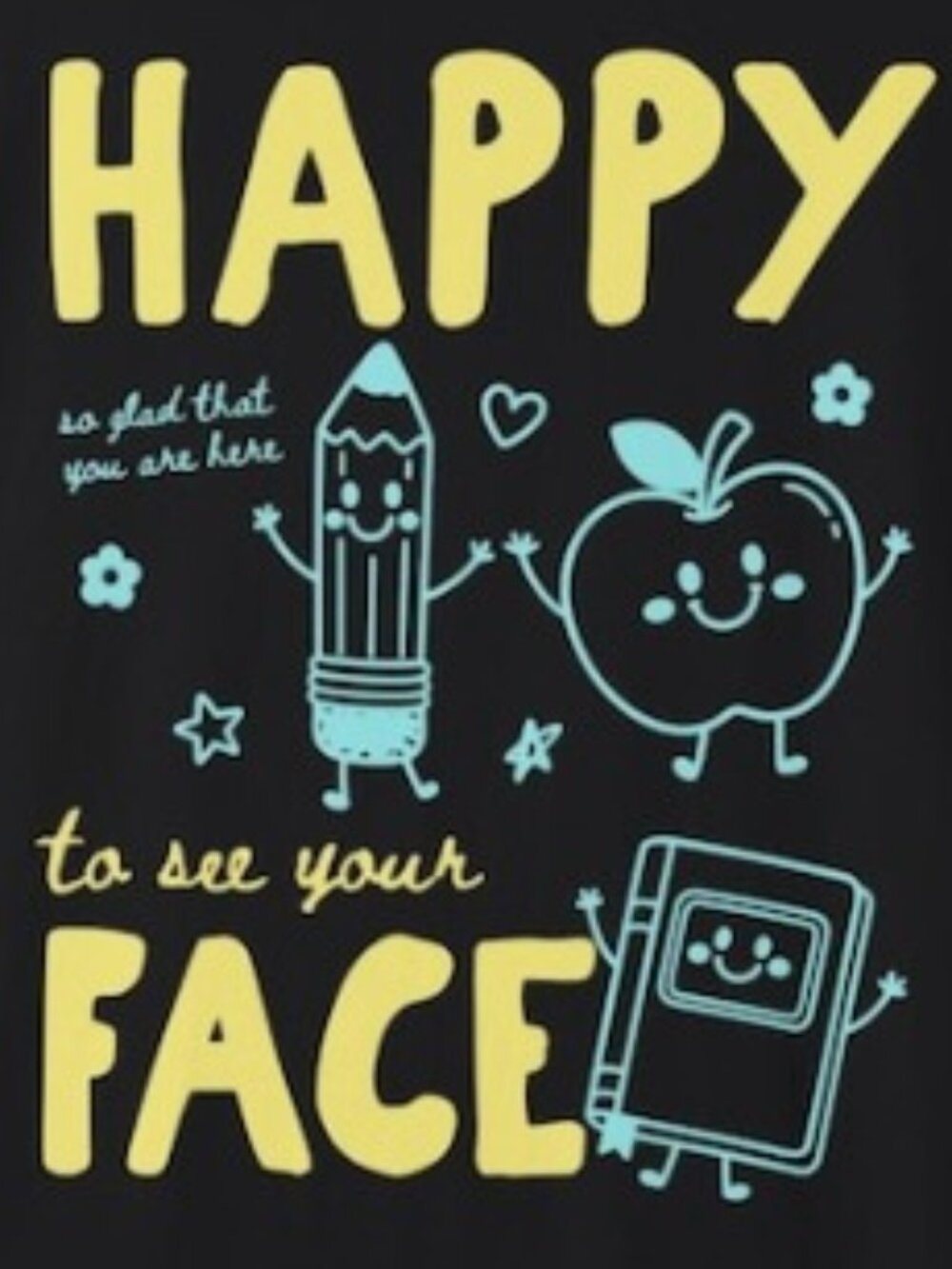 Teacher Back To School Shirt Happy To See Your Face Teacher Shirt - Picture 2 of 4